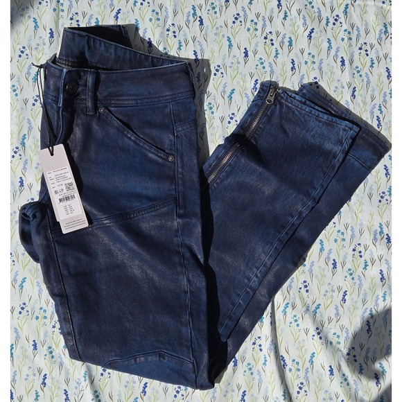 G-Star RAW Denim - G Star RAW MOTO 3D SLIM WMN Jeans Faded Cerulean Skin Size 27x30 Zippers
